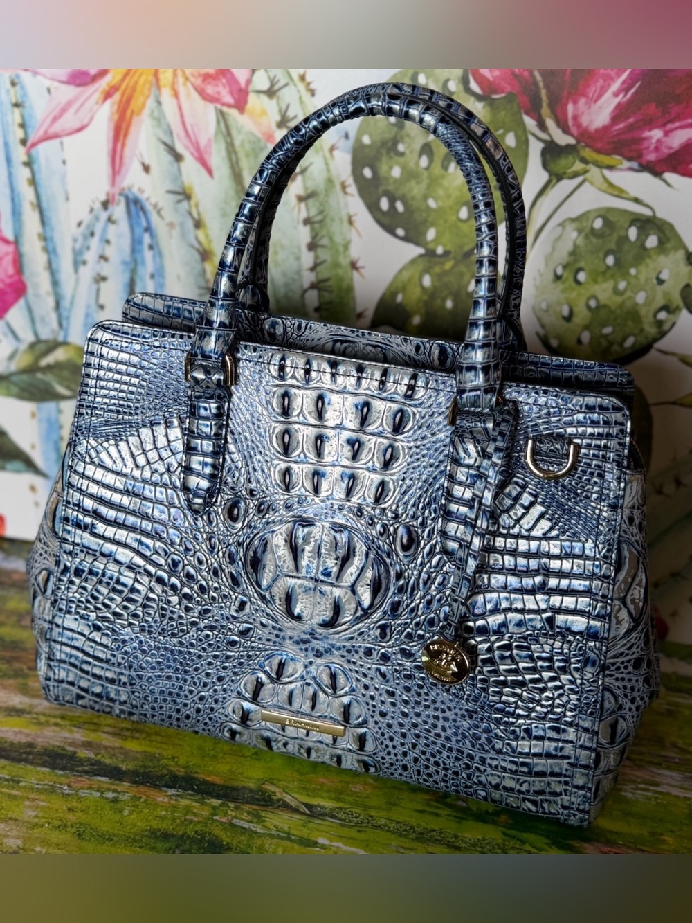 NWT Brahmin Costal Blue Small Finley handbag - Picture 13 of 15